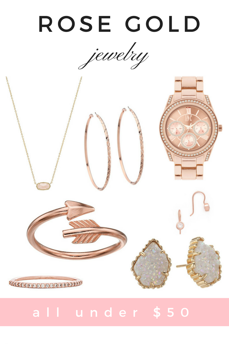 gift guide rose gold jewelry 