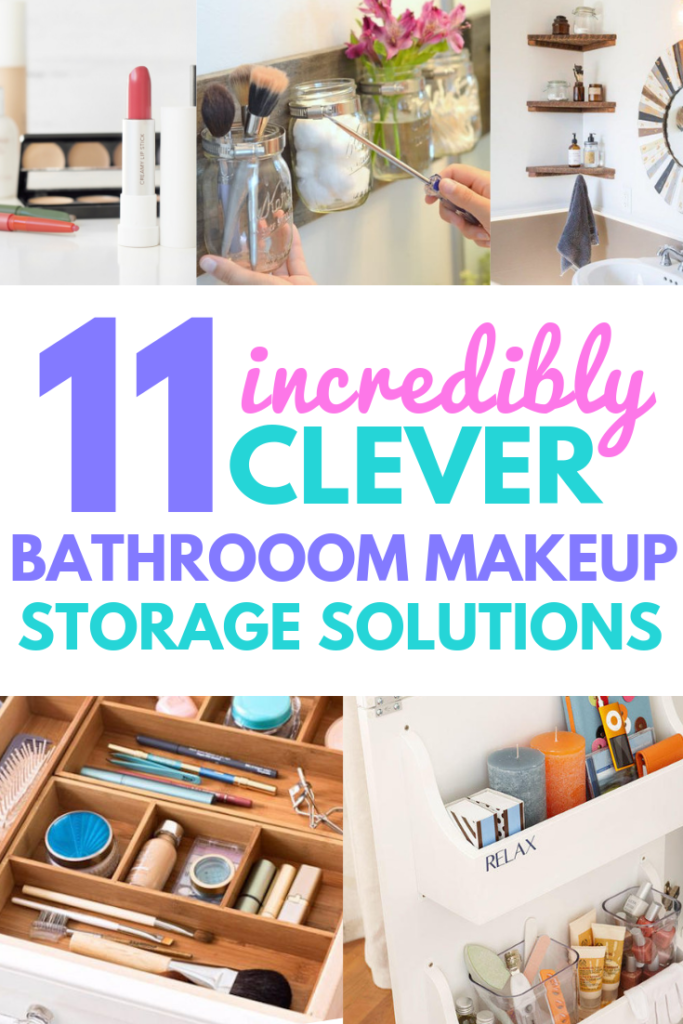 11 Clever Bathroom Makeup Storage Ideas, Countertop Makeup Storage Ideas