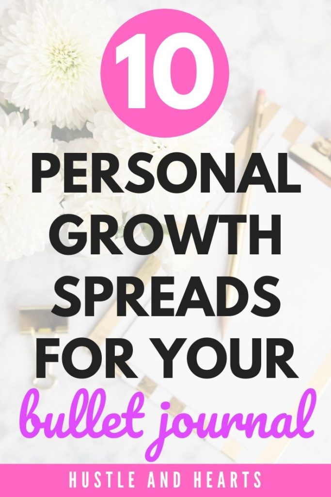 personal growth spreads for your bullet journal 